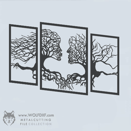 Man and woman tree Wall Art Design