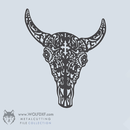 Sugar Skull Bull Wall Art Decor