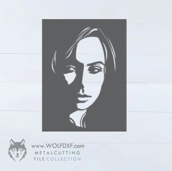 Lady Face Metal Wall Art Design- WD007