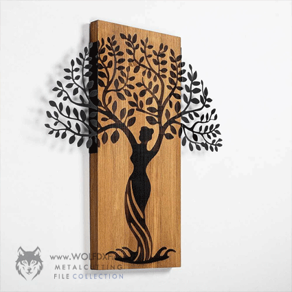 Woman Tree Cnc Cutting dxf File