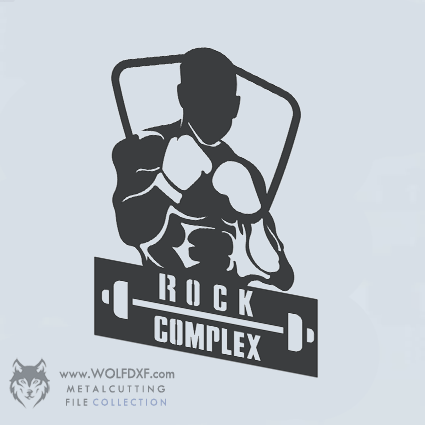 Body Building Sign dxf file
