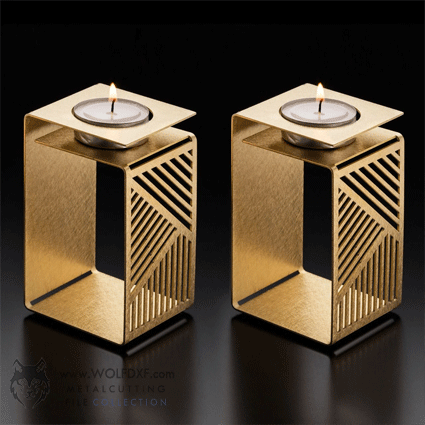 sleek candle holders dxf file